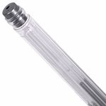Ручка гелевая СЕРЕБРИСТАЯ BRAUBERG "EXTRA SILVER", 1шт, корпус прозрачный, 0,5 мм, линия 0,35 мм, 143913