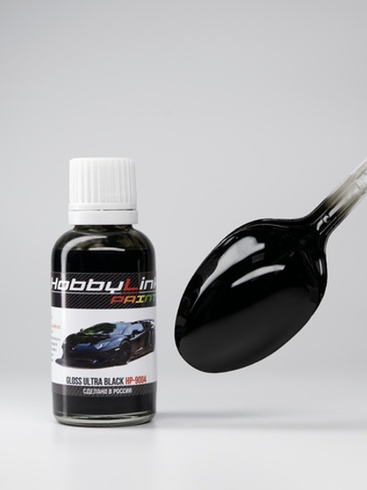 Краска лаковая HobbyLink Gloss Ultra Black HP-9004