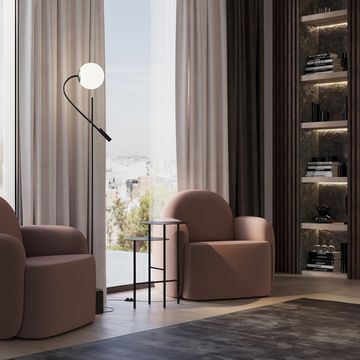 Напольный светильник (торшер) 3W 3000К/1*Е14 MOD230FL-01B чёрный Fly Modern Maytoni