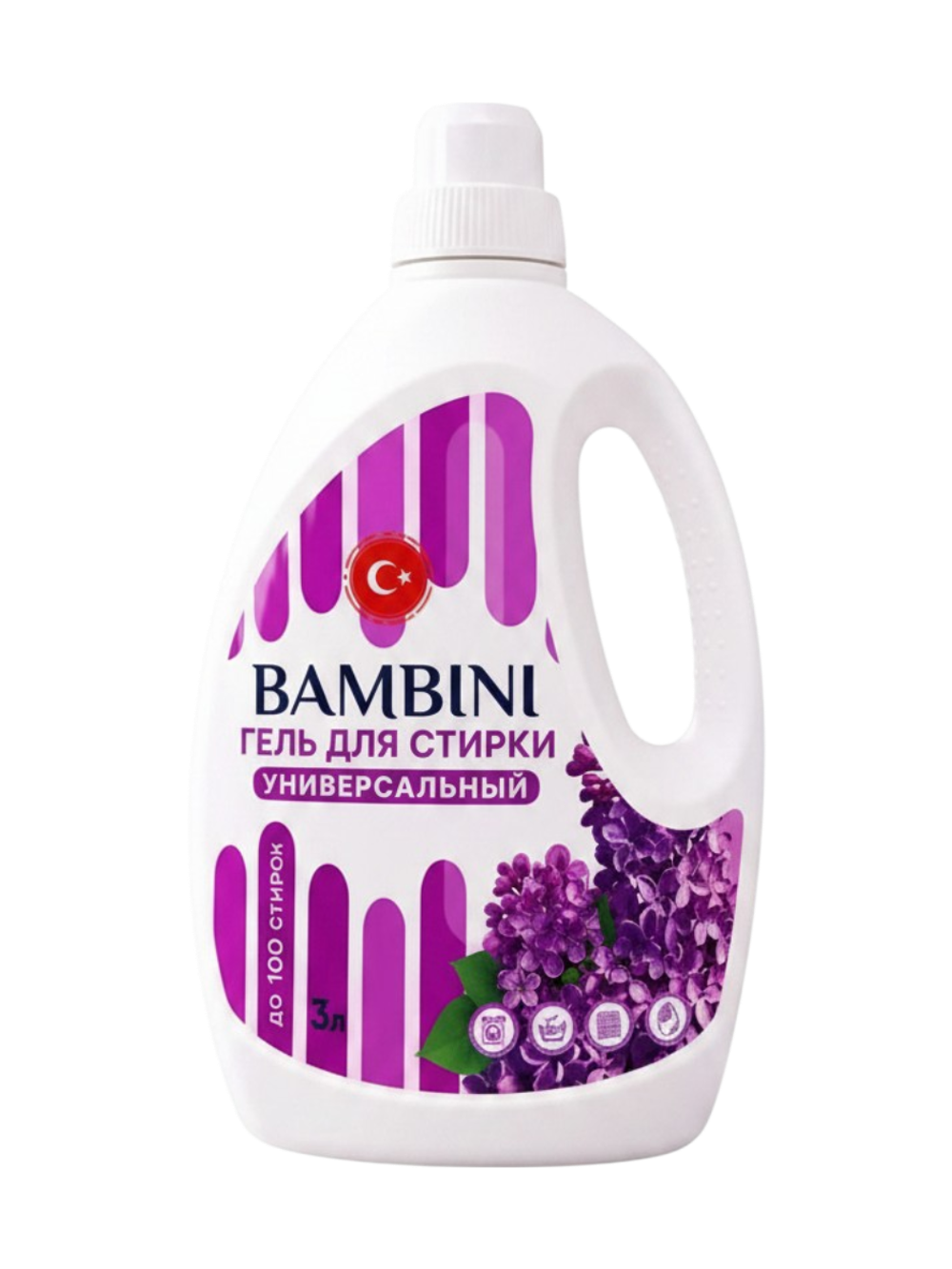 Гель для стирки Бамбини "Сирень" 3 л. 6шт в упак