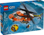 Конструктор Лего Сити Вертолёт береговой охраны 60503 | LEGO City Coast Guard Helicopter | спасательный 551 деталей 7+