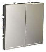Выключатель проходной двухклавишный с подсветкой без рамки Voltum S70 VLS020404