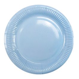 Тарелки бумажные ламинированные Light Blue 6шт 18см