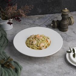 Тарелка глубокая 250 мл d 24 см h5 см для пасты белая фарфор P.L. Proff Cuisine [3]