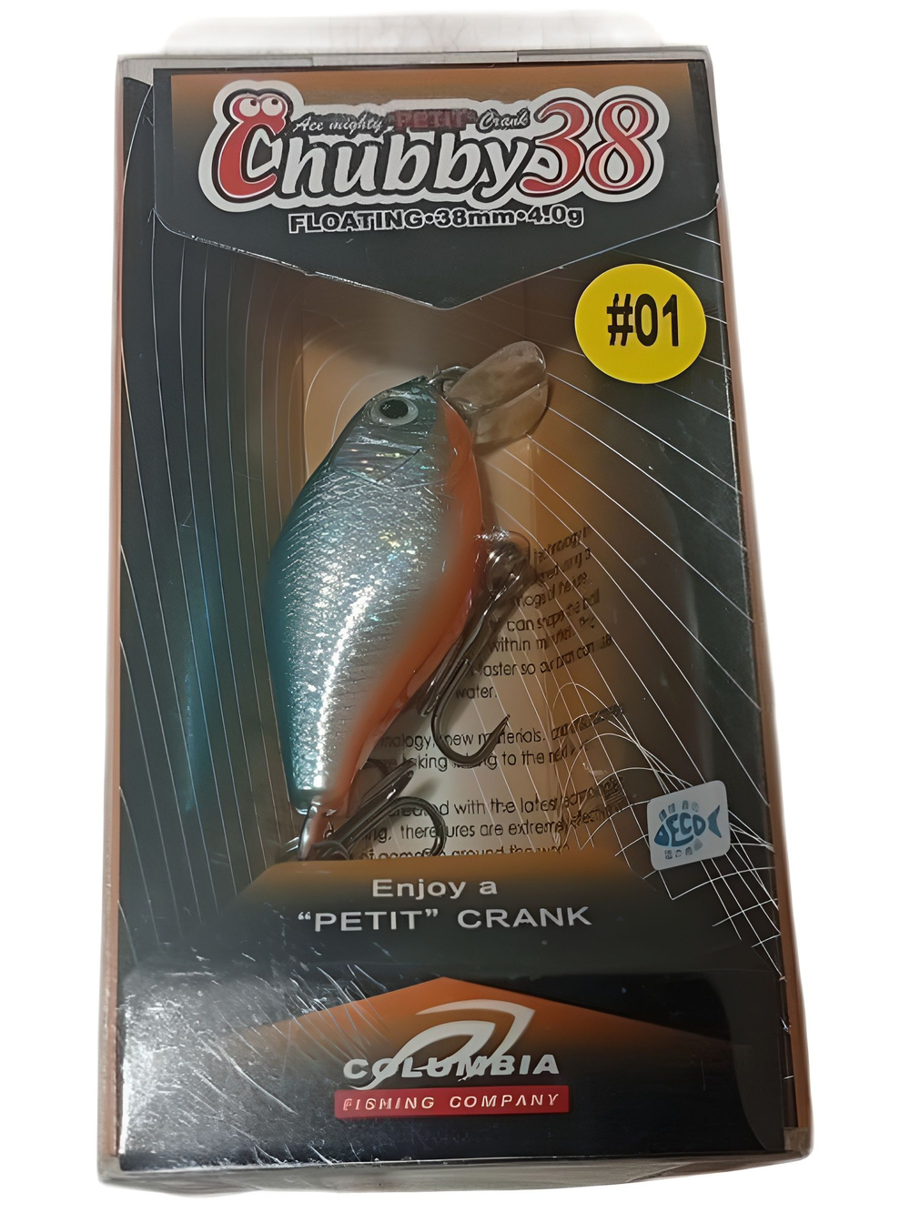Воблер Columbia Chubby 38F для ловли жереха, голавля, форели и язя