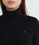 Гольф 5X2 RIB ROLL-NK LS Tommy Hilfiger - черный(WW0WW39826)