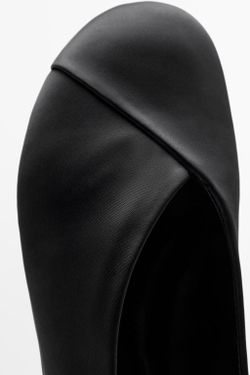 Massimo Dutti Балетки с перекрестным кроем, черный