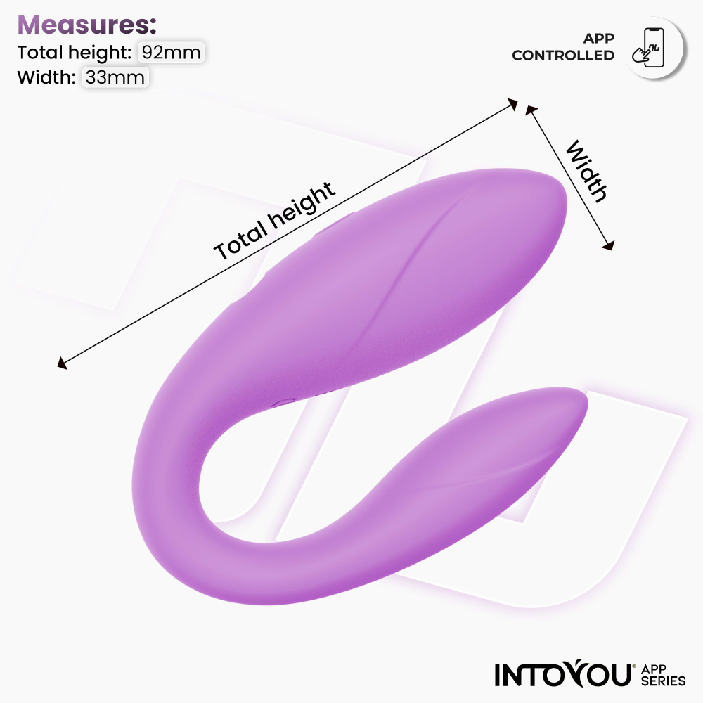 Сиреневый интерактивный вибромассажёр для пар Couple Toy Lavender (Цвет: сиреневый)