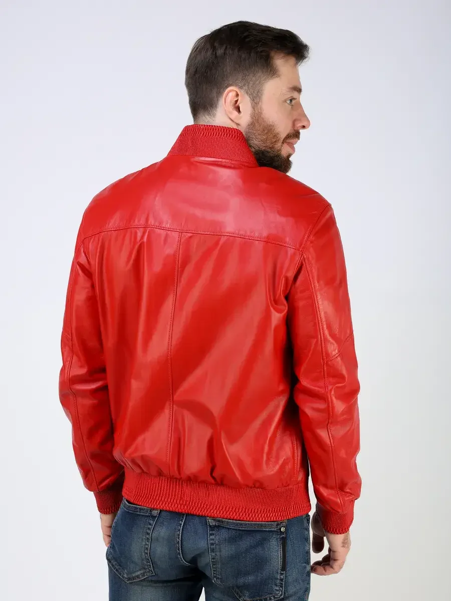 Кожаная куртка демисезонная Турция бомбер