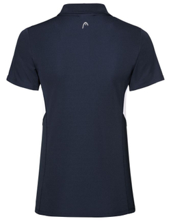 Футболка для девочки теннисная Head Club Tech Polo Shirt - dark blue