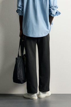 ZARA КОМФОРТНЫЕ БРЮКИ RELAXED FIT, ЧЕРНЫЙ