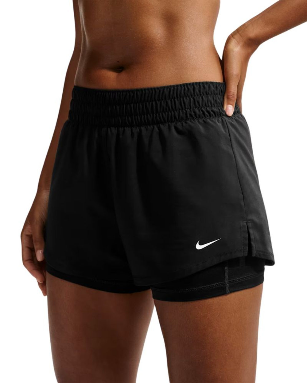 Женские теннисные шорты Nike Dri-Fit One 2-in-1 - black/white