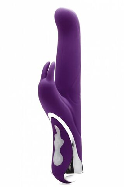 Фиолетовый перезаряжаемый вибратор Rechargeable Rabbit Purple - 23,5 см. (Цвет: фиолетовый)