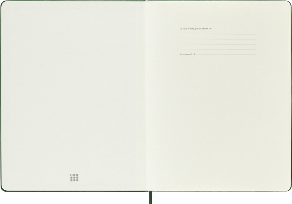 Блокнот в точку Moleskine CLASSIC XLarge (QP093K15) 19х25 см, твердая обложка, зеленый