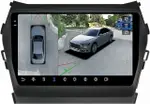Магнитола для Hyundai Santa Fe 3 2012-2018 (отдельный экран климата, штатная КЗВ) - FarCar BX9-360-7004B монитор 9.5" 2K QLED на Android 13, Быстрая, CarPlay, 4G SIM-слот, 4 камеры в комплекте
