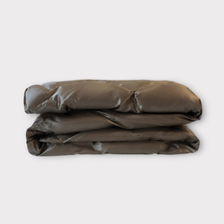 Дорожный плед-пончо пуховый 130х170 German Grass Travel Cape Plaid Milk Chocolate бежевый Коричневый