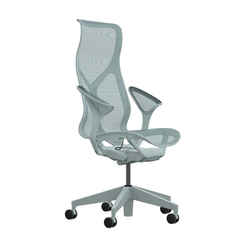 Кресло Herman Miller Cosm, высокая спинка, цвет Glacier, подлокотники «лепестки» (Leaf)