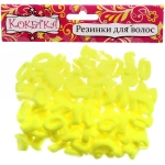 Резинки для волос 100шт «Кокетка - Яркий Бум», цвет неоновый желтый, d-2см