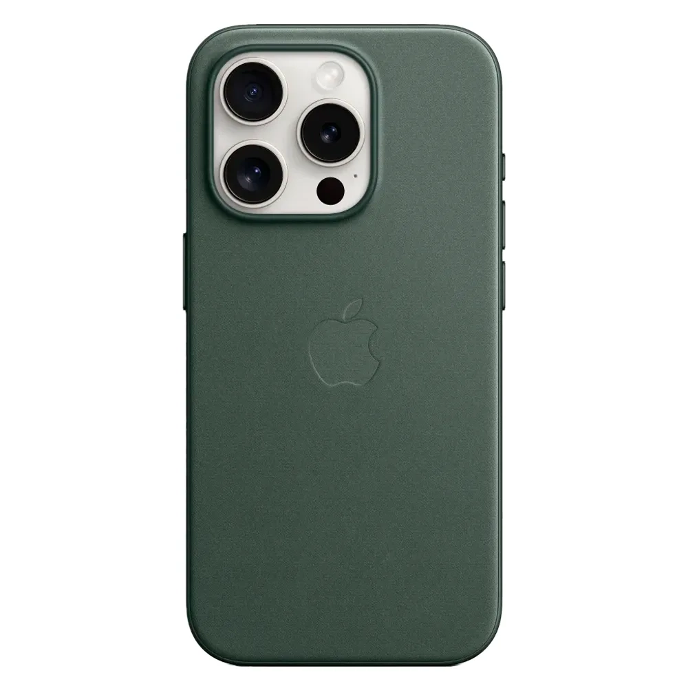 Тканевый чехол с поддержкой MagSafe Apple FineWoven Case для iPhone 15 Pro, Evergreen (Вечнозеленый)