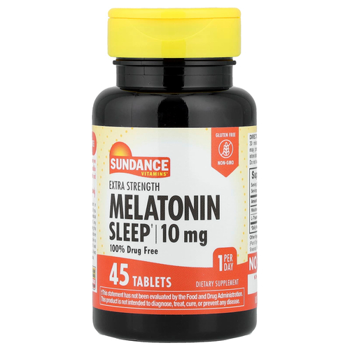 Sundance Vitamins, мелатонин для сна, 45 таблеток