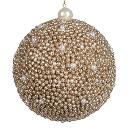 Елочный шар с жемчужинками 10CM Goodwill One Size Золотой