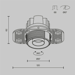 Встраиваемый светильник Technical DL128-10W3K-TRS-B