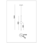 Подвесной светильник Arte lamp RIGLA A6838SP-12CL, 1хLED