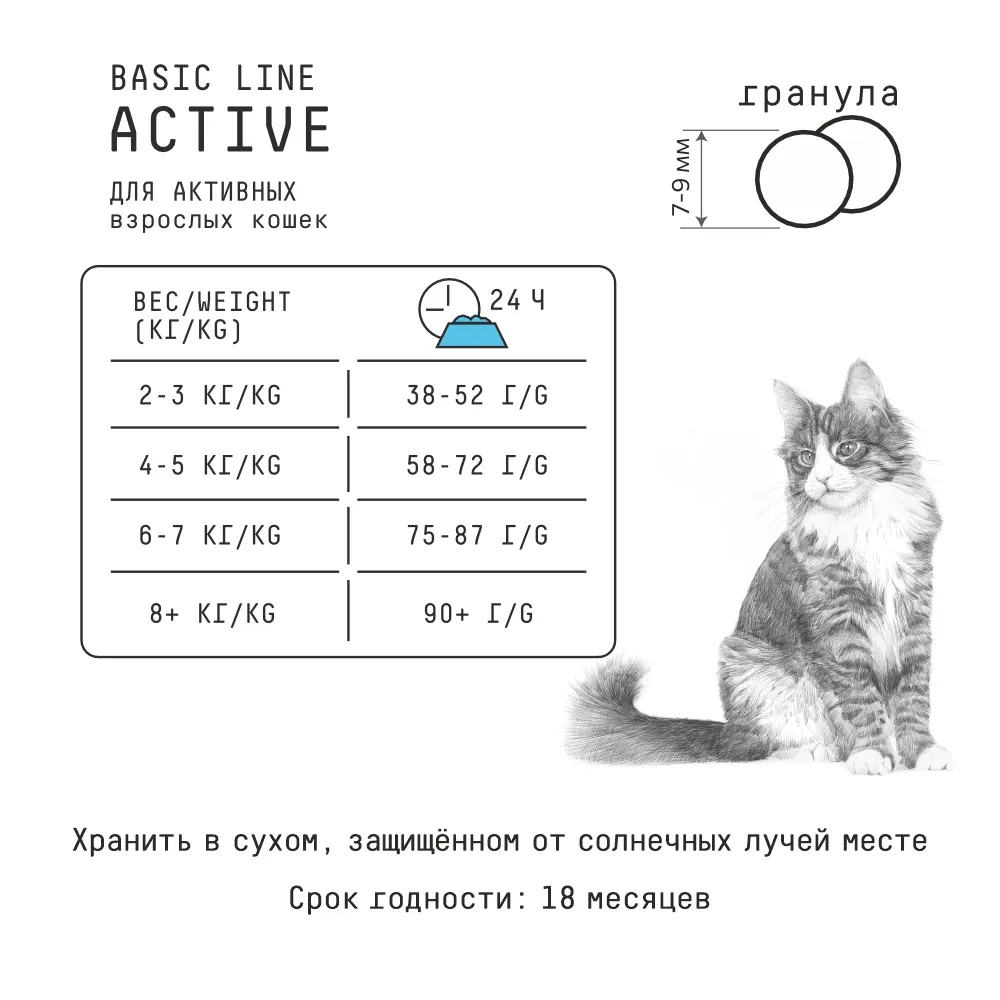 Сухой корм AJO Cat Аctive для активных взрослых кошек