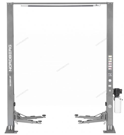 NORDBERG (N4120H-4G) Подъемник 380V 2х стоечный 4т с верхней синхронизацией, H=3,6 м (серый)