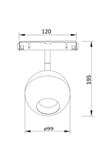 Магнитный трековый светильник Maytoni Ball TR028-2-15W4K-B