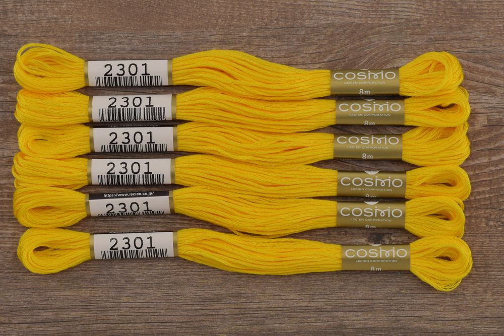 Мулине Lecien Cosmo, цв. 2301 / 6 мот. по 8 метров, в 6 сложений