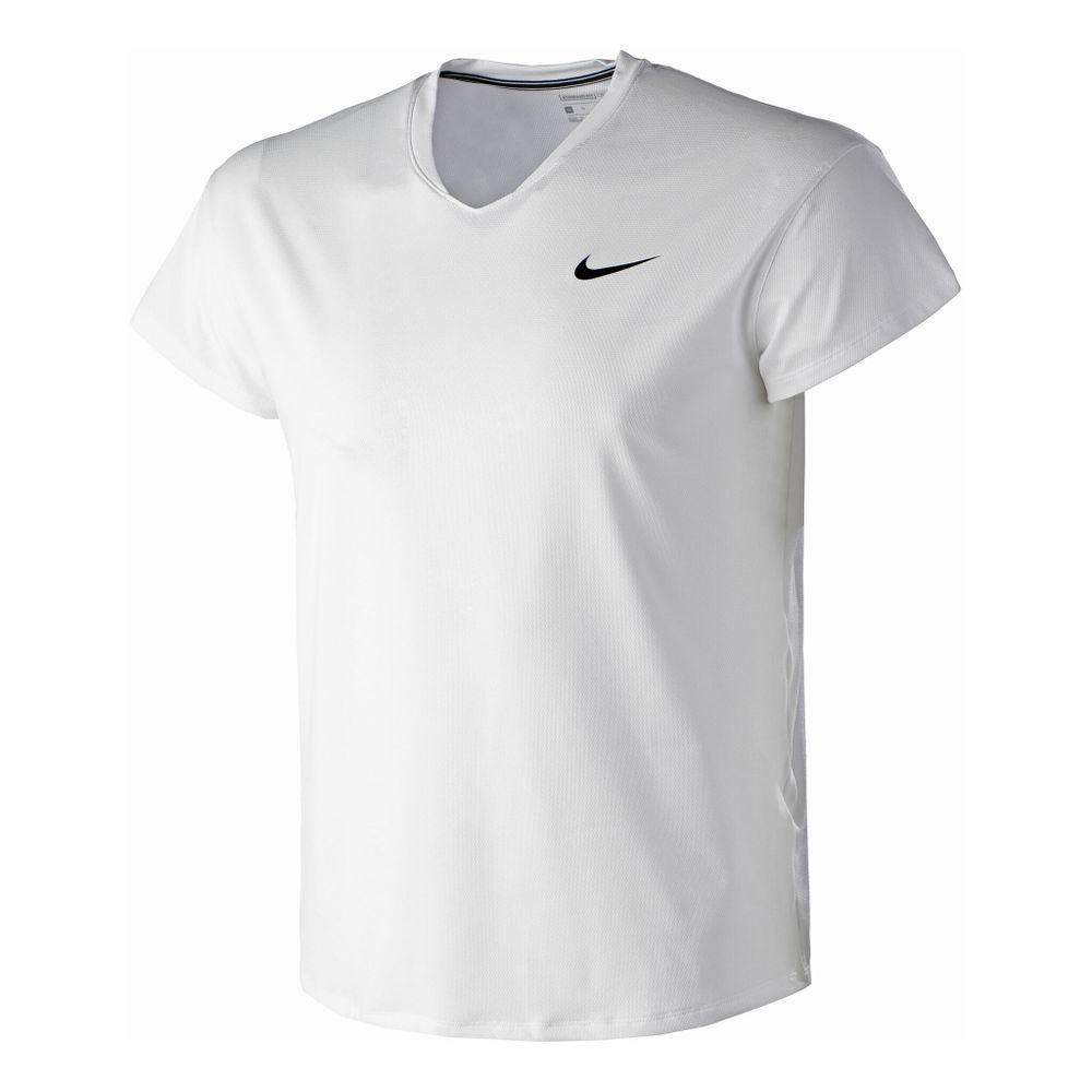 Мужское теннисное поло Nike Dri-Fit Slam T-Shirt Men - White, Black