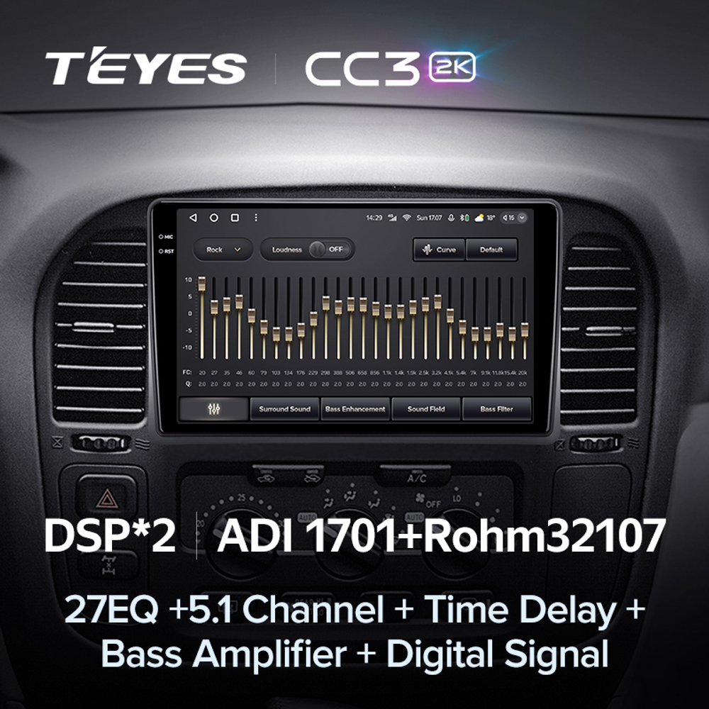 Teyes CC3 2K 9"для Toyota Land Cruiser 100 1998-2007