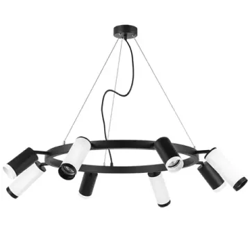 Люстра подвесная 8*GU10 LR01837486476 черный/белый Rullo Lightstar