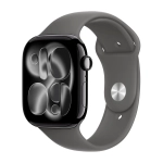 Умные часы Apple Watch Series 11 GPS, 46mm, Jet Black Aluminium Case with Stone Gray Sport Band, S/M