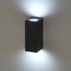Декоративная подсветка ЭРА WL38 BK MR16/GU10 черный для интерьера и фасадов зданий | Фасадная декоративная подсветка