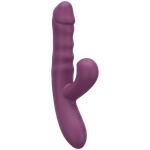 Силиконовый вибратор с эффектом фрикций Purple SW3028