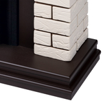 Портал Firelight Bricks Classic камень бежевый, шпон темный дуб