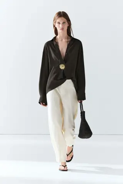 Рубашка с отложным воротником и пуговицами - MASSIMO DUTTI