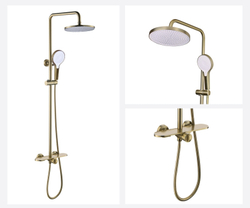 Душевая система Bronze de Luxe ICON, матовое золото 80112CG