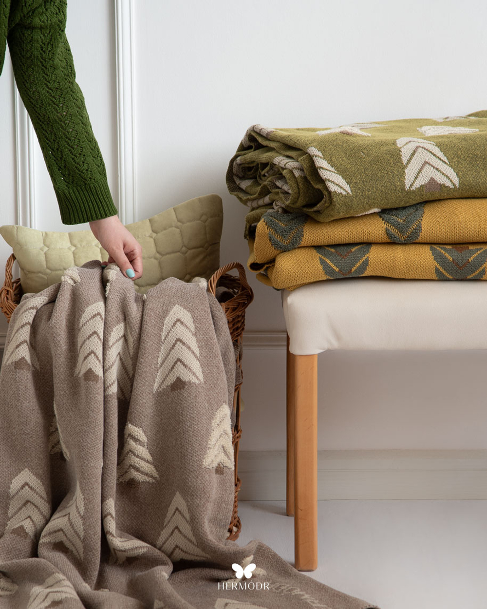 Плед Crimson Sofa Shawl Olive 200 × 250 см 130220336 Иран