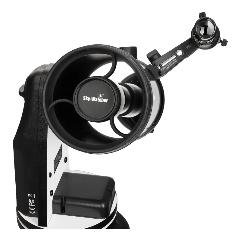 Телескоп Sky-Watcher K100 mini Virtuoso GTi, настольный - вид спереди на объектив и искатель