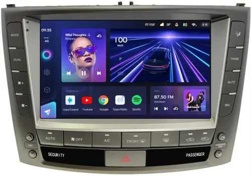 Магнитола для Lexus IS250 XE20 2008-2013 (ШГУ цветной) - Teyes CC3 монитор 9" QLED на Android 10, Быстрая, CarPlay, 4G SIM-слот