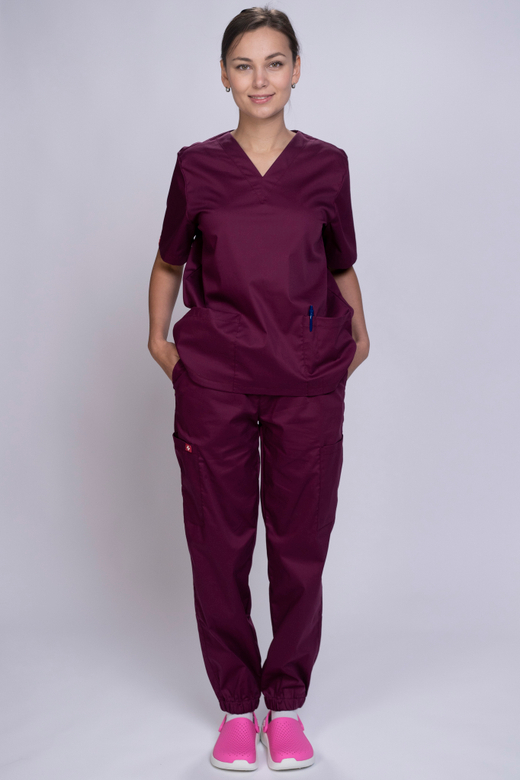 Брюки-джоггеры женские  MedicLine (Dark Magenta)