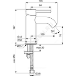Смеситель для умывальника одноручный CERALINE Ideal Standard BC268XG