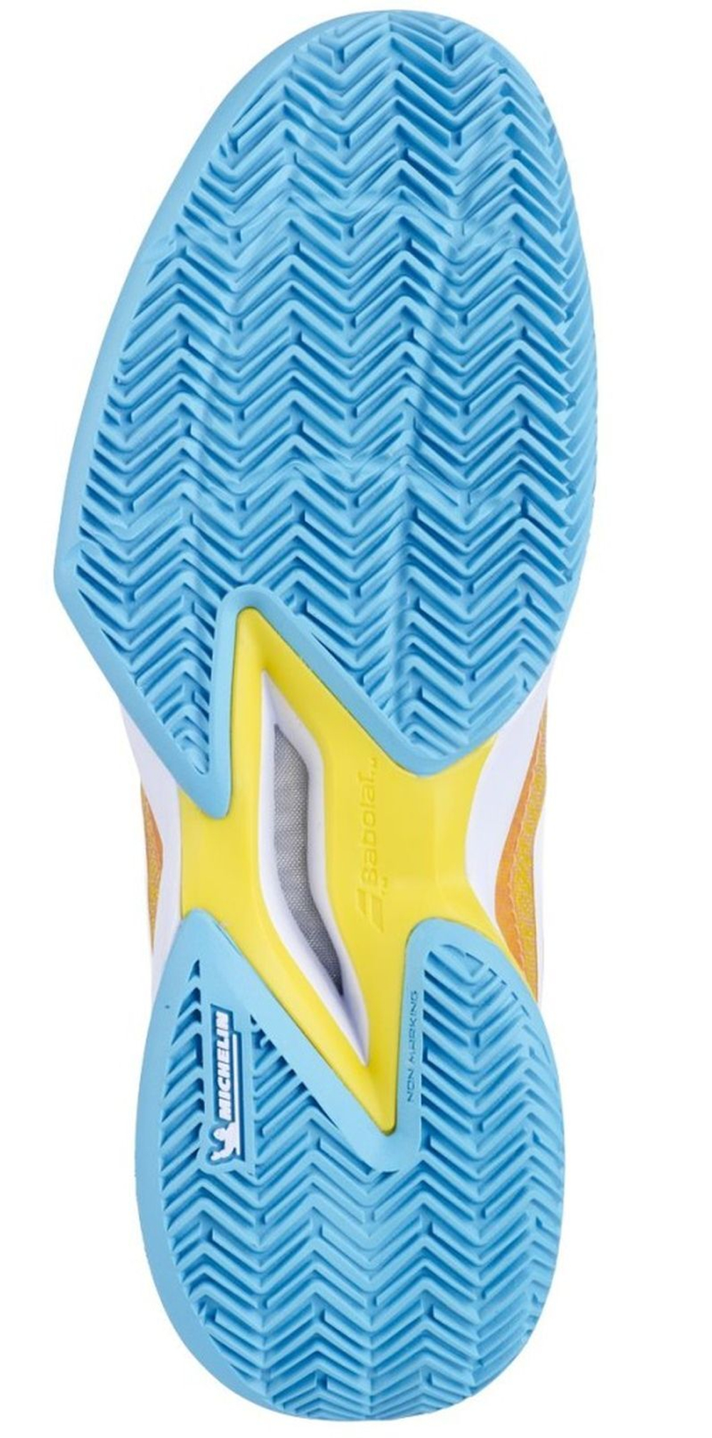 Женские теннисные кроссовки Babolat Jet Mach 3 Clay - coral/gold fusion