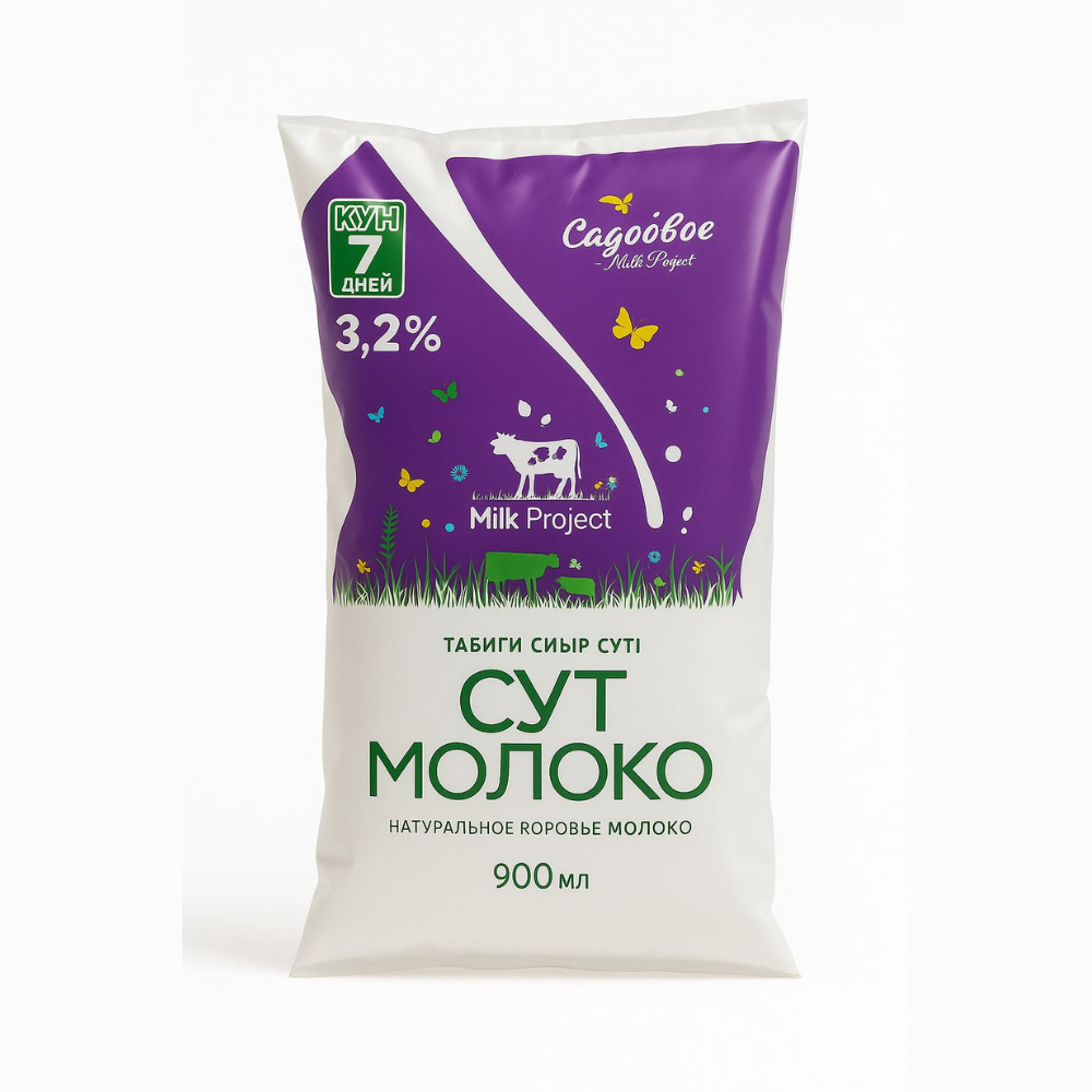 Молоко Кувшин Садовое 3,2% 900 мл тфа