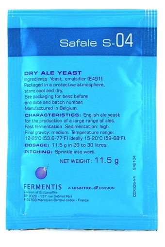 Дрожжи Fermentis "Safale S-04", 11,5г.