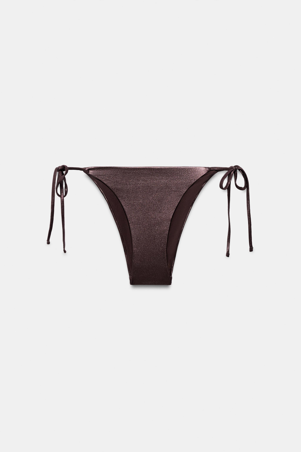 ZARA ПЛАВКИ-БИКИНИ С МЕТАЛЛИЧЕСКИМ ЭФФЕКТОМ, КОРИЧНЕВЫЙ