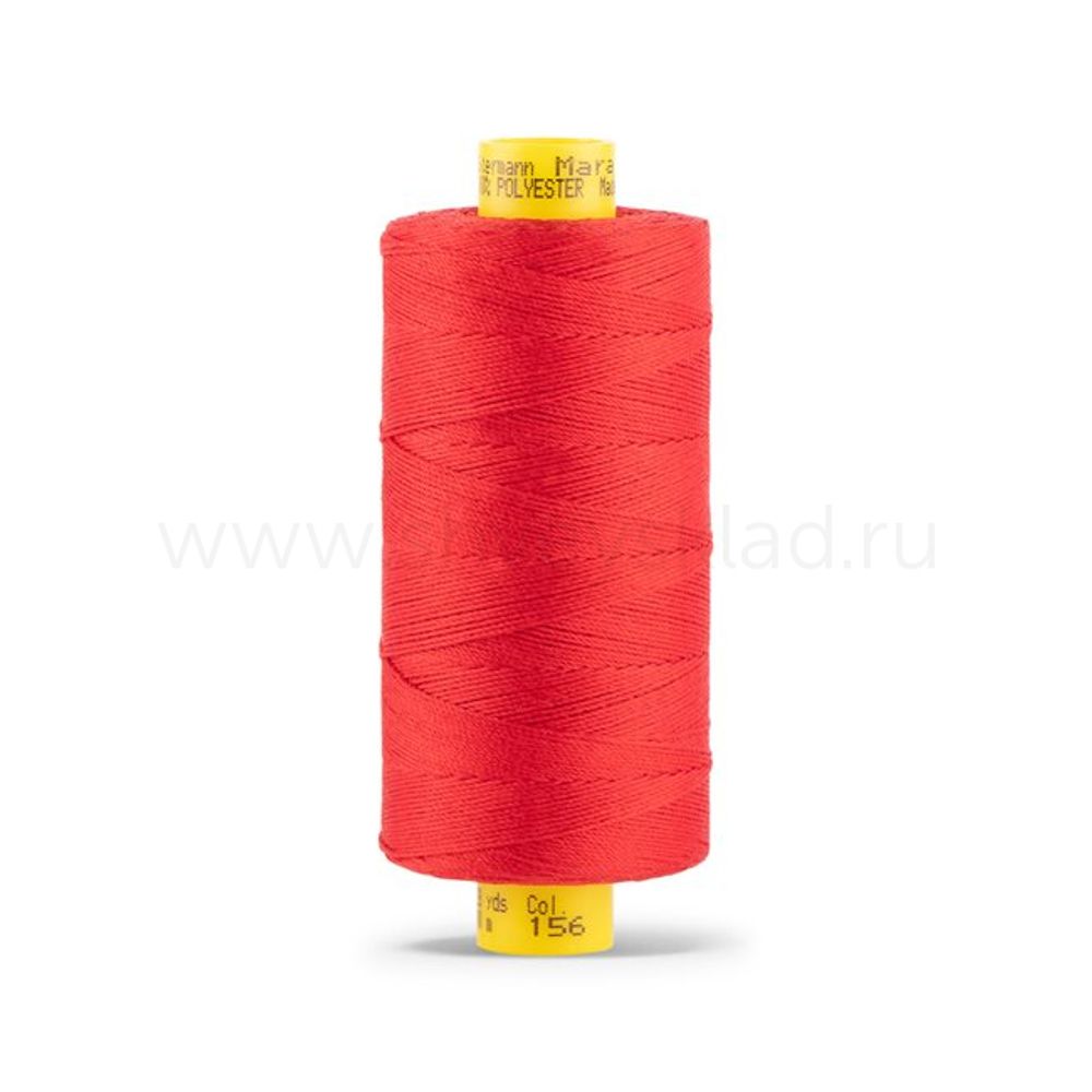 Нитка Gutermann Mara 30 (300 метров), 1 кат., для отстрочки | 156 красный